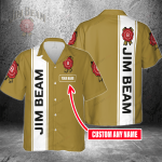 Jim Beam Custom Name 3D Button 3D Button Hawaiian Shirt Gift for Men Dad Father Gift for Men Dad Father 3HS-Z0X4