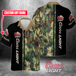 Coors Light Custom Name 3D Button 3D Button Hawaiian Shirt Gift for Men Dad Father Gift for Men Dad Father 3HS-V9I5