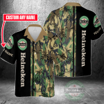 Heineken Custom Name 3D Button 3D Button Hawaiian Shirt Gift for Men Dad Father Gift for Men Dad Father 3HS-R8R7