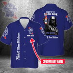 Come To The Dark Side We Have Pabst Blue Ribbon Custom Name 3D Button 3D Button Hawaiian Shirt Gift for Men Dad Father Gift for Men Dad Father 3HS-C3S5