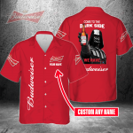 Come To The Dark Side We Have Budweiser Custom Name 3D Button 3D Button Hawaiian Shirt Gift for Men Dad Father Gift for Men Dad Father 3HS-C1Y6