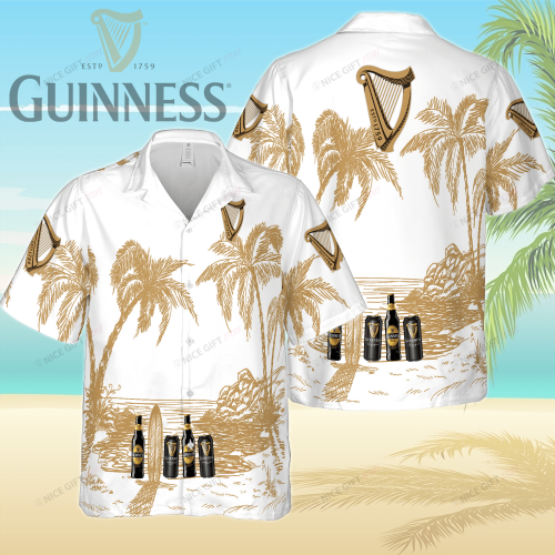 Guinness 3D Button 3D Button Hawaiian Shirt Gift for Men Dad Father Gift for Men Dad Father 3HS-X6E5