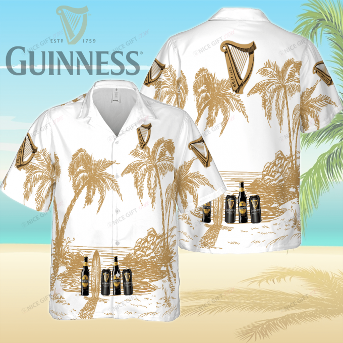 Guinness 3D Button 3D Button Hawaiian Shirt Gift for Men Dad Father Gift for Men Dad Father 3HS-X6E5