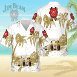 Jim Beam 3D Button 3D Button Hawaiian Shirt Gift for Men Dad Father Gift for Men Dad Father 3HS-Y8D0