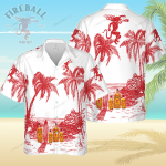 Fireball Cinnamon Whisky 3D Button 3D Button Hawaiian Shirt Gift for Men Dad Father Gift for Men Dad Father 3HS-O8O7