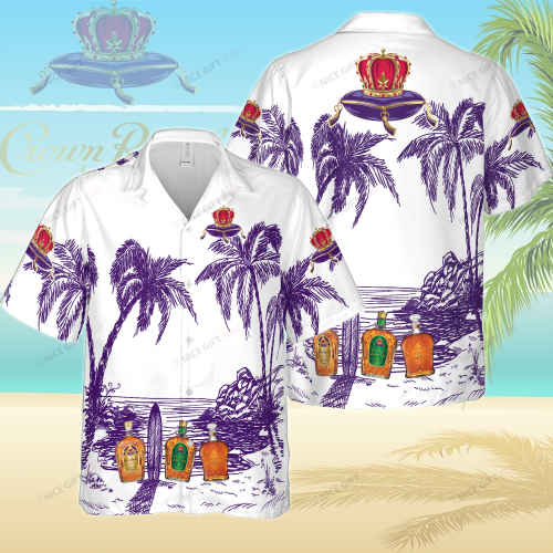Crown Royal 3D Button 3D Button Hawaiian Shirt Gift for Men Dad Father Gift for Men Dad Father 3HS-G0Y2