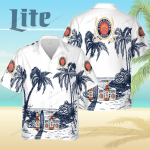 Miller Lite 3D Button 3D Button Hawaiian Shirt Gift for Men Dad Father Gift for Men Dad Father 3HS-D6I7