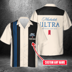 Michelob ULTRA Custom Name 3D Button 3D Button Hawaiian Shirt Gift for Men Dad Father Gift for Men Dad Father 3HS-I9X7