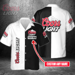 Coors Light Custom Name 3D Button 3D Button Hawaiian Shirt Gift for Men Dad Father Gift for Men Dad Father 3HS-P9G9