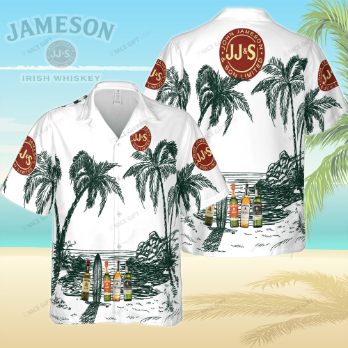 Jameson Irish Whiskey 3D Button 3D Button Hawaiian Shirt Gift for Men Dad Father Gift for Men Dad Father 3HS-P7M0