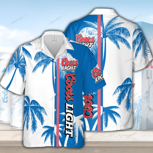 Coors Light 3D Button 3D Button Hawaiian Shirt Gift for Men Dad Father Gift for Men Dad Father 3HS-A8F2
