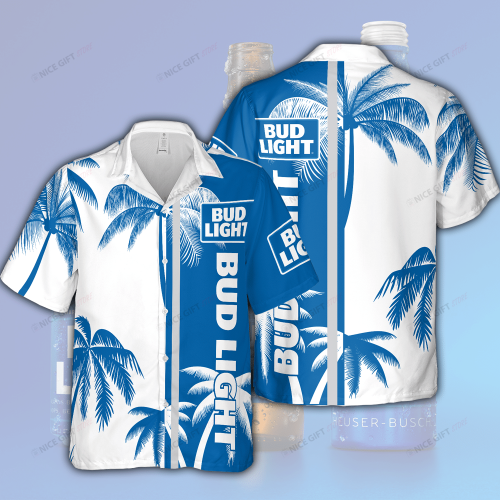 Bud Light 3D Button 3D Button Hawaiian Shirt Gift for Men Dad Father Gift for Men Dad Father 3HS-J7O9