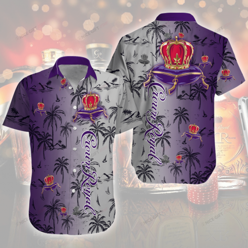 Crown Royal 3D Button 3D Button Hawaiian Shirt Gift for Men Dad Father Gift for Men Dad Father 3HS-A2J5