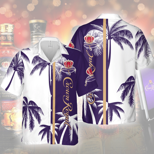 Crown Royal 3D Button 3D Button Hawaiian Shirt Gift for Men Dad Father Gift for Men Dad Father 3HS-A0L6