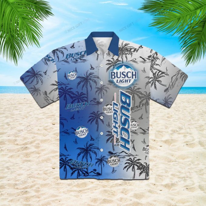 Busch Light 3D Button 3D Button Hawaiian Shirt Gift for Men Dad Father Gift for Men Dad Father 3HS-F6K3