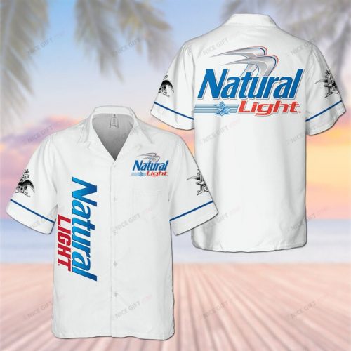 Natural Light 3D Button 3D Button Hawaiian Shirt Gift for Men Dad Father Gift for Men Dad Father 3HS-M4N2