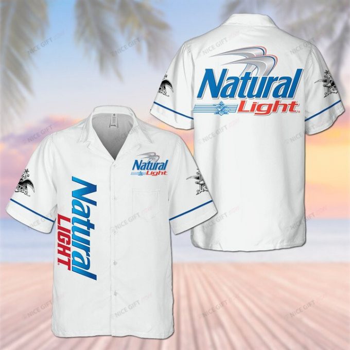 Natural Light 3D Button 3D Button Hawaiian Shirt Gift for Men Dad Father Gift for Men Dad Father 3HS-M4N2