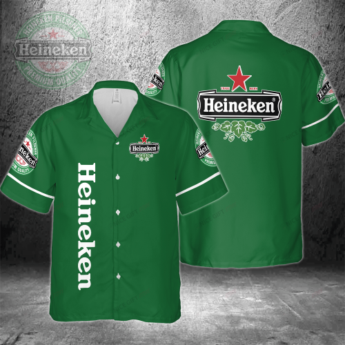 Heineken 3D Button 3D Button Hawaiian Shirt Gift for Men Dad Father Gift for Men Dad Father 3HS-V7J5