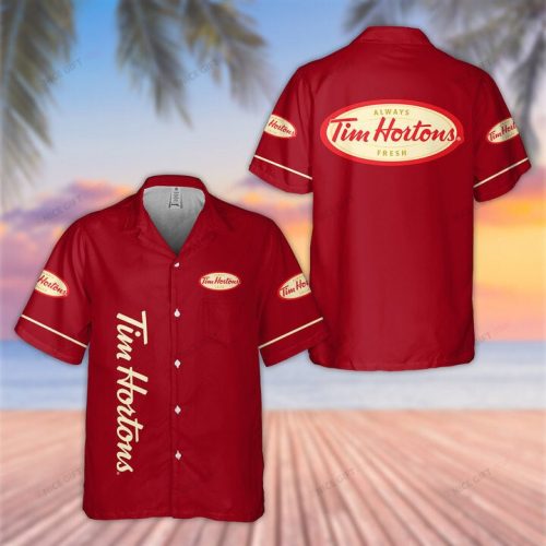 Tim Hortons 3D Button 3D Button Hawaiian Shirt Gift for Men Dad Father Gift for Men Dad Father 3HS-N7F9