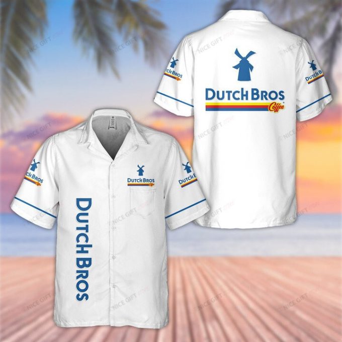 Dutch Bros. Coffee 3D Button 3D Button Hawaiian Shirt Gift for Men Dad Father Gift for Men Dad Father 3HS-V9T1
