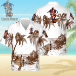 Captain Morgan 3D Button 3D Button Hawaiian Shirt Gift for Men Dad Father Gift for Men Dad Father 3HS-E4E2