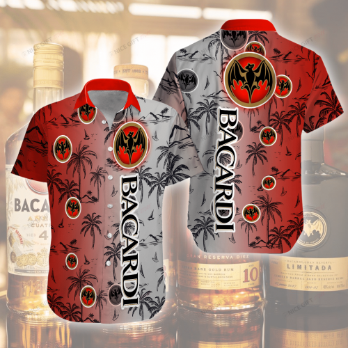 Bacardi 3D Button 3D Button Hawaiian Shirt Gift for Men Dad Father Gift for Men Dad Father 3HS-K8C8