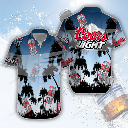 Coors Light 3D Button 3D Button Hawaiian Shirt Gift for Men Dad Father Gift for Men Dad Father 3HS-I8A1