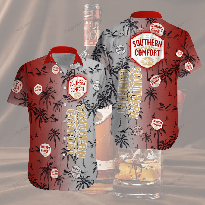 Southern Comfort 3D Button 3D Button Hawaiian Shirt Gift for Men Dad Father Gift for Men Dad Father 3HS-S6G9