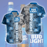 Bud Light 3D Button 3D Button Hawaiian Shirt Gift for Men Dad Father Gift for Men Dad Father 3HS-N7T9