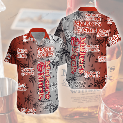 Maker’s Mark 3D Button 3D Button Hawaiian Shirt Gift for Men Dad Father Gift for Men Dad Father 3HS-M0J4