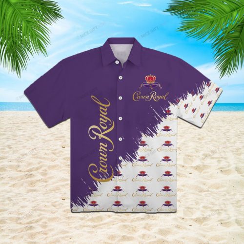 Crown Royal 3D Button 3D Button Hawaiian Shirt Gift for Men Dad Father Gift for Men Dad Father 3HS-K5U3