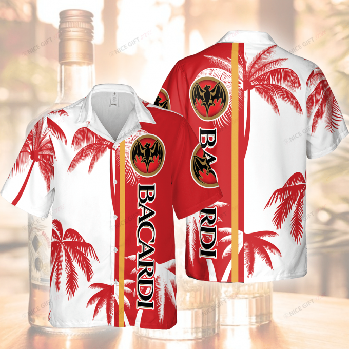 Bacardi 3D Button 3D Button Hawaiian Shirt Gift for Men Dad Father Gift for Men Dad Father 3HS-R8L7