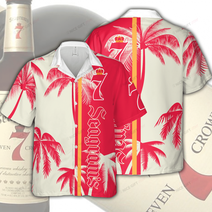 Seagram’s 3D Button 3D Button Hawaiian Shirt Gift for Men Dad Father Gift for Men Dad Father 3HS-E9N2