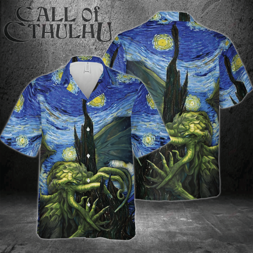 Cthulhu Starry Night Hawaiian 3D Shirt 3HS-L2Y4