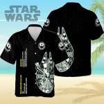 Star Wars Millennium Falcon Hawaiian 3D Shirt 3HS-M2K0 Star Wars Millennium Falcon Hawaiian 3D Shirt 3HS-M2K0