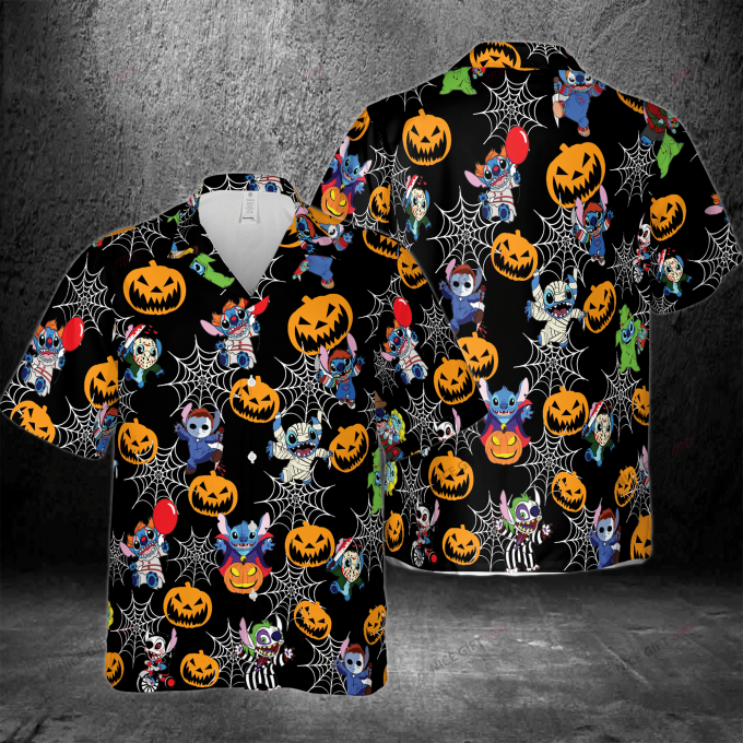 Stitch Halloween Hawaiian 3D Shirt 3HS-Y1E3