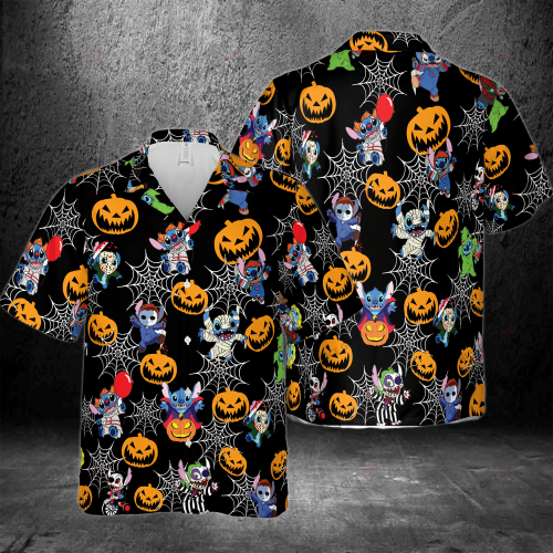 Stitch Halloween Hawaiian 3D Shirt 3HS-Y1E3