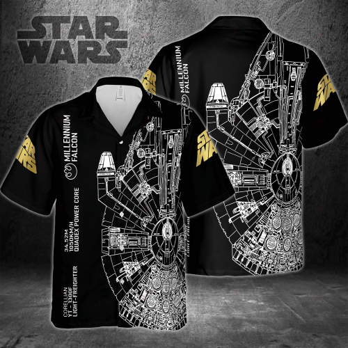 Millennium Falcon Star Wars Hawaiian 3D Shirt 3HS-H4J6