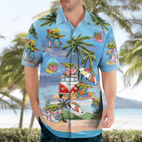 Star Wars Baby Yoda Hawaiian 3D Shirt 3HS-U7B2