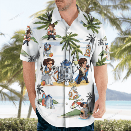 Star Wars Leia Organa Han Solo Hawaiian 3D Shirt 3HS-Y6Y2