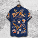 Houston Astros 2023 3D Print 3D Button 3D Button Hawaiian Shirt Gift for Men Dad Father Gift for Men Dad Father V1