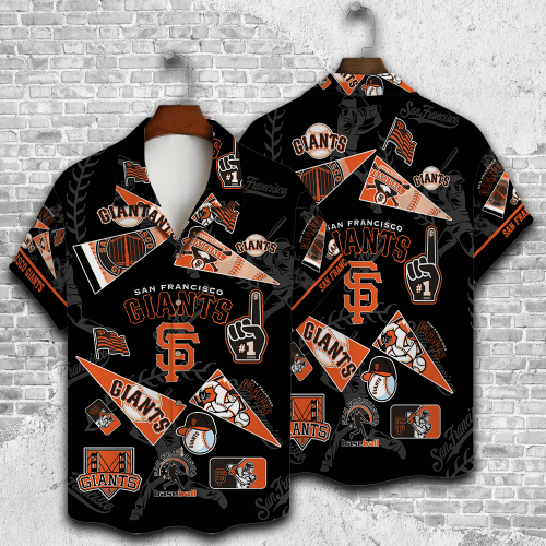 San Francisco Giants 2023 3D Print 3D Button 3D Button Hawaiian Shirt Gift for Men Dad Father Gift for Men Dad Father V1