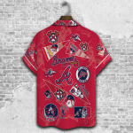 Atlanta Braves 2023 3D Print 3D Button 3D Button Hawaiian Shirt Gift for Men Dad Father Gift for Men Dad Father V1