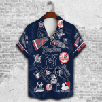 New York Yankees 2023 3D Print 3D Button 3D Button Hawaiian Shirt Gift for Men Dad Father Gift for Men Dad Father V1