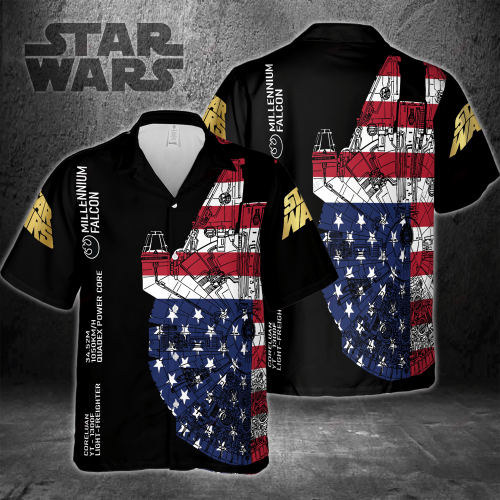 Millennium Falcon Star Wars USA Hawaiian 3D Shirt 3HS-I9B8