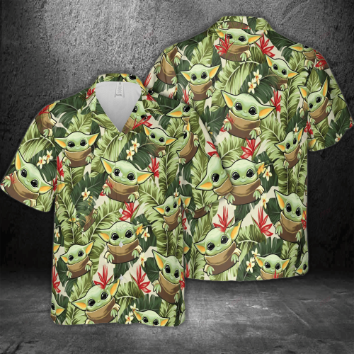 Baby Yoda Unisex Hawaiian 3D Shirt 3HS-N1Q2