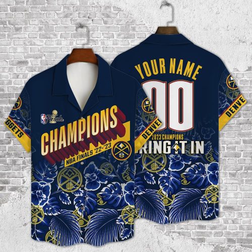Denver Nuggets Champions 3D 3D Button 3D Button Hawaiian Shirt Gift for Men Dad Father Gift for Men Dad Father