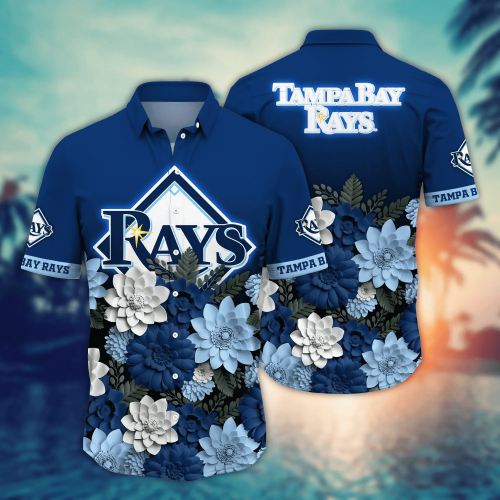 Tampa Bay Rays Flower 3D Button Hawaii Shirt Gift for Men Dad Father And T Shirt For Fans, Summer Football Shirts