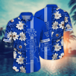 Wildcats Flower 3D Button Hawaii Shirt Gift for Men Dad Father And T Shirt For Fans, Summer Football Shirts NA49574