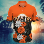 San Francisco Giants Flower 3D Button Hawaii Shirt Gift for Men Dad Father And T Shirt For Fans, Summer Football Shirts